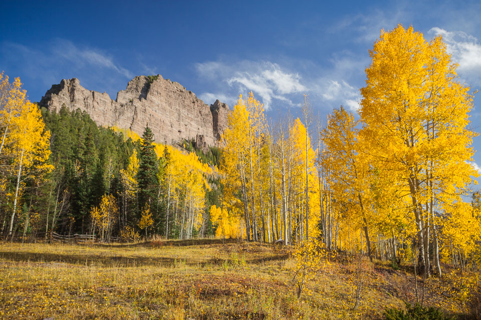 Formations rise amidst the autumn blaze