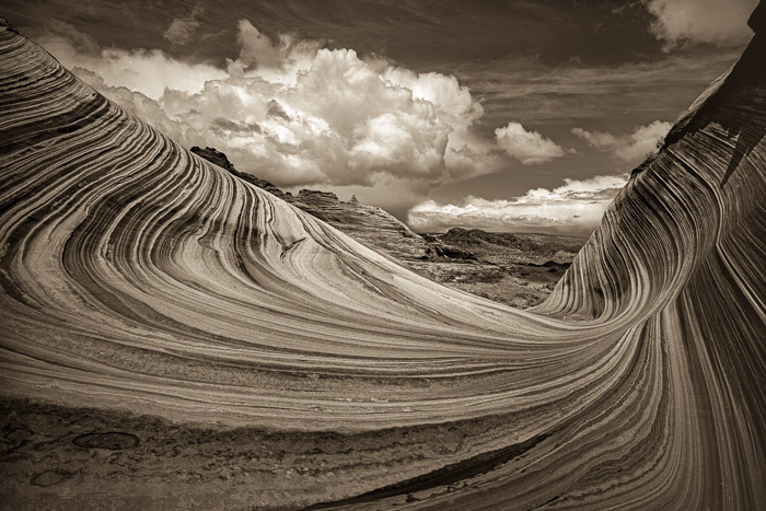 The Wave. Petrified sand dunes carved by wind erosion. Northern Arizona.